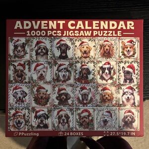 Advent calendar dog Christmas jigsaw puzzle